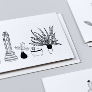 'All the Plants' Greeting Cards, 5" x 7" set of three
