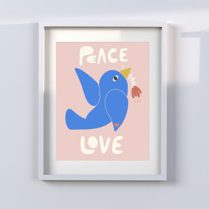 'Peace & Love' Print, 16" x 20"